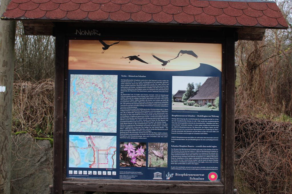 Infotafel im Biosphärenreservat Schaalsee